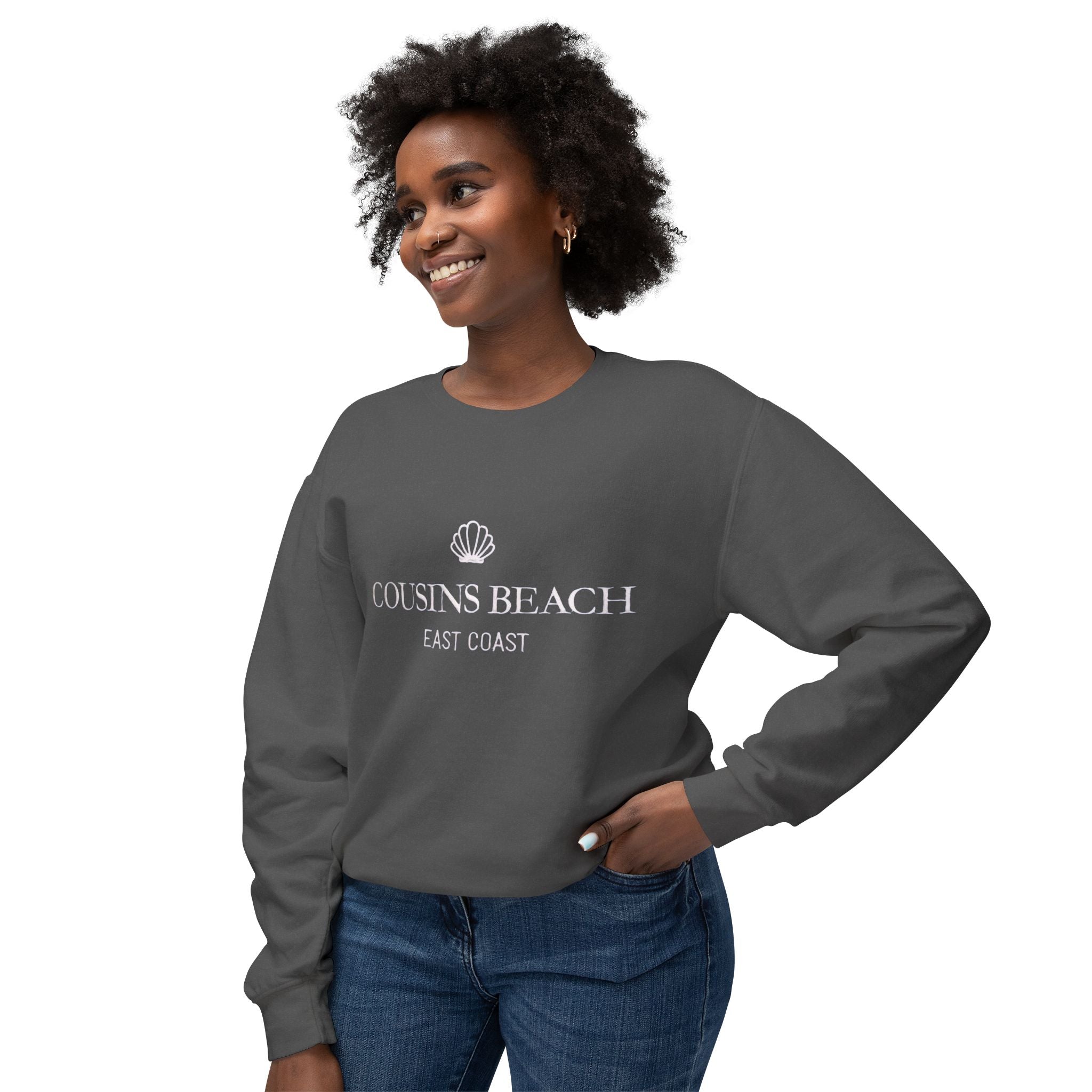 Cousins Beach Crewneck Sweatshirt | Unisex Lightweight Pullover, Casual Beachwear, Summer Vibes, Gift for Beach Lovers, Coastal Apparel