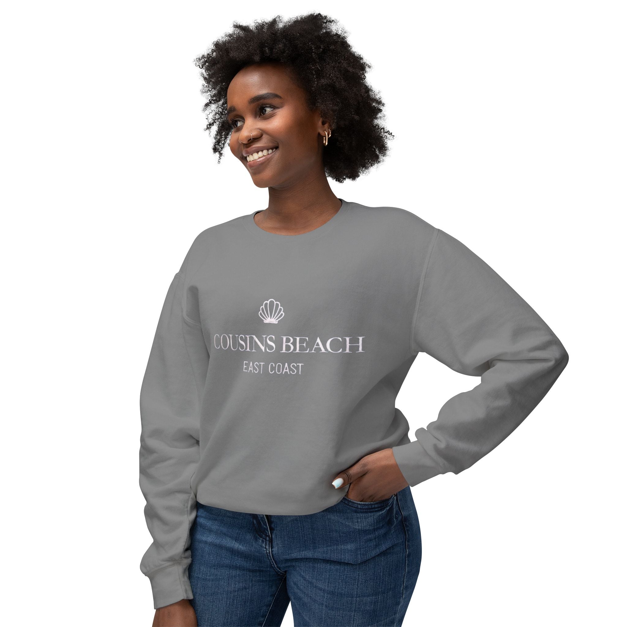 Cousins Beach Crewneck Sweatshirt | Unisex Lightweight Pullover, Casual Beachwear, Summer Vibes, Gift for Beach Lovers, Coastal Apparel