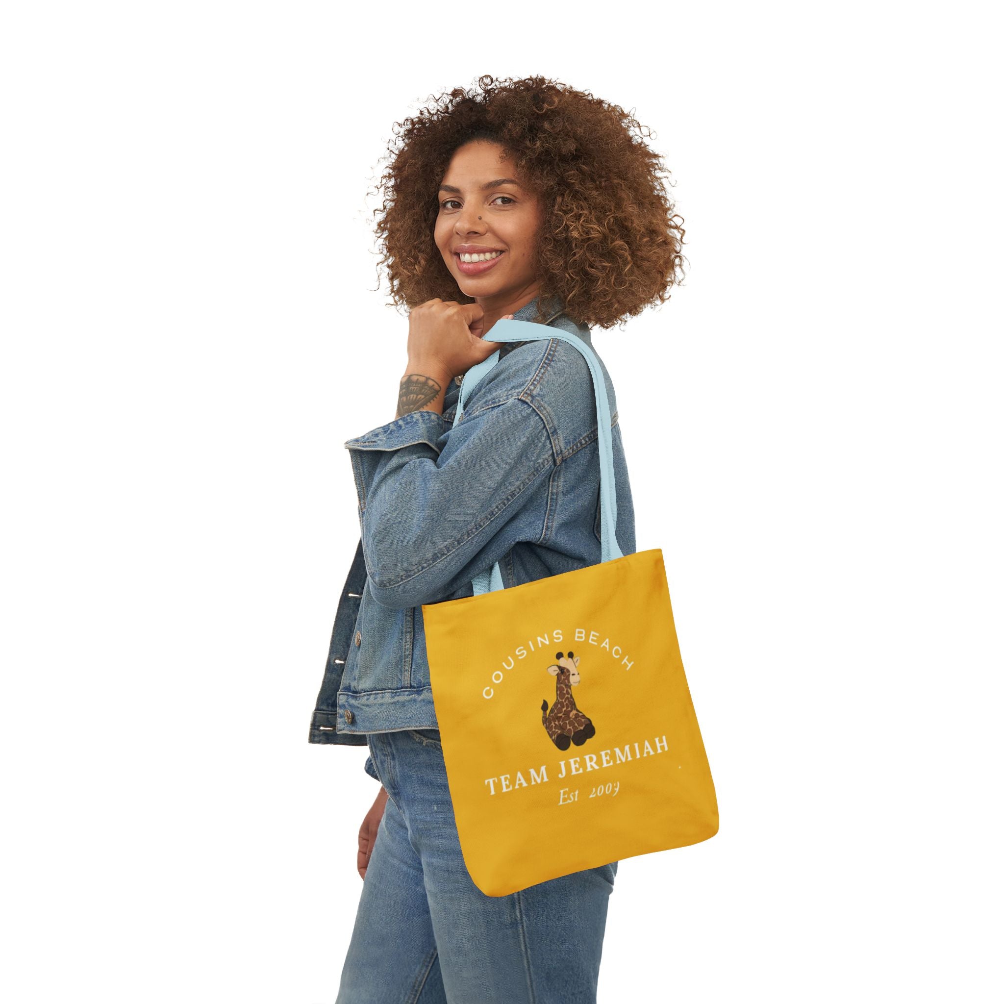 Personalized Canvas Tote Bag with Colorful Straps, Beach Bag, Team Spirit Tote, Custom Gift, Summer Accessory, Eco-Friendly Shopper