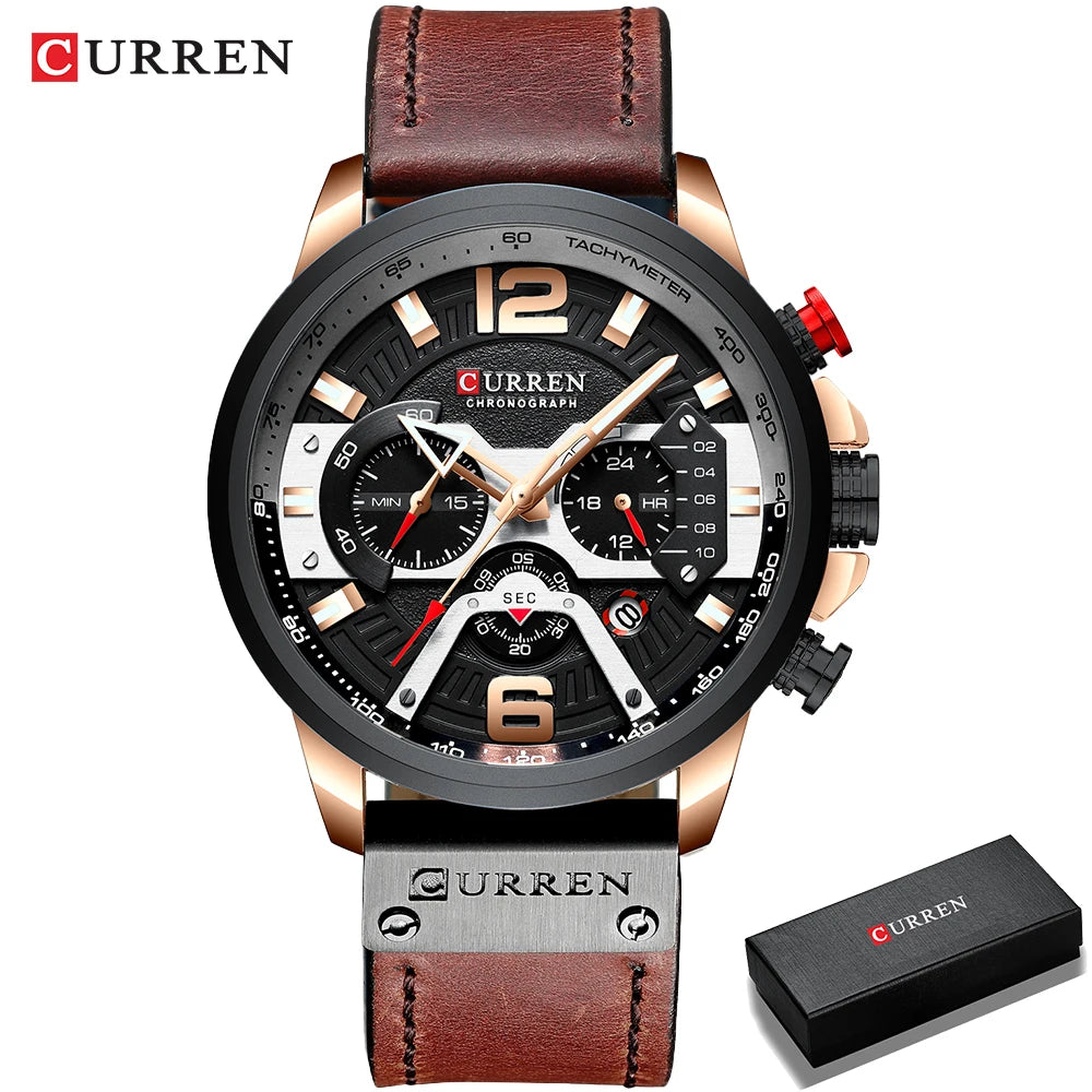 Curren Mens Watch Quartz 53mm 8329 Rose black box