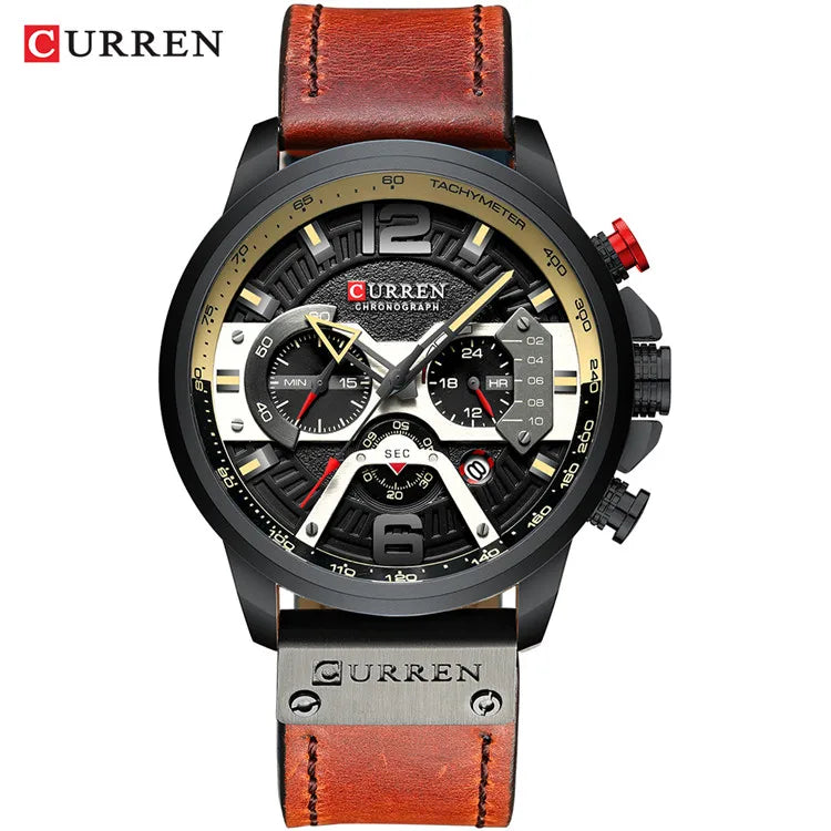 Curren Mens Watch Quartz 53mm 8329 Black
