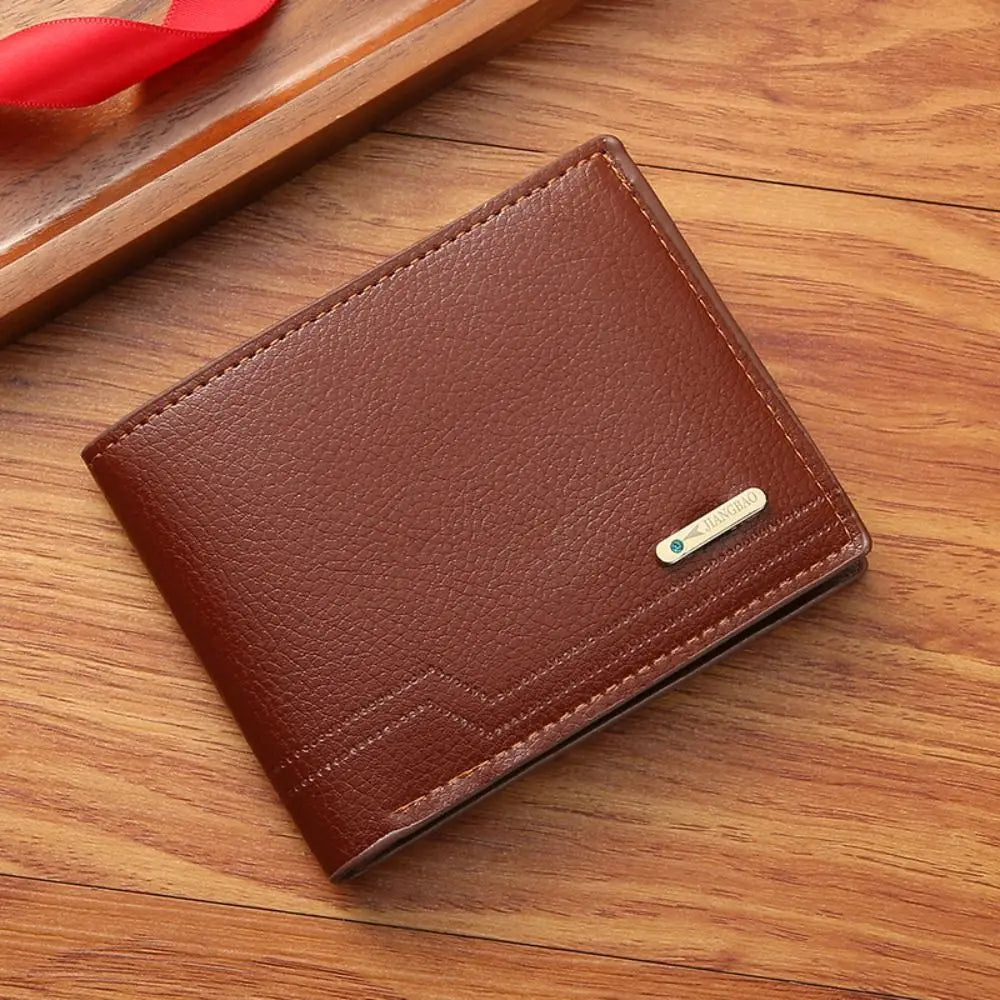 Large Capacity Design Slim Casual Wallet Brown