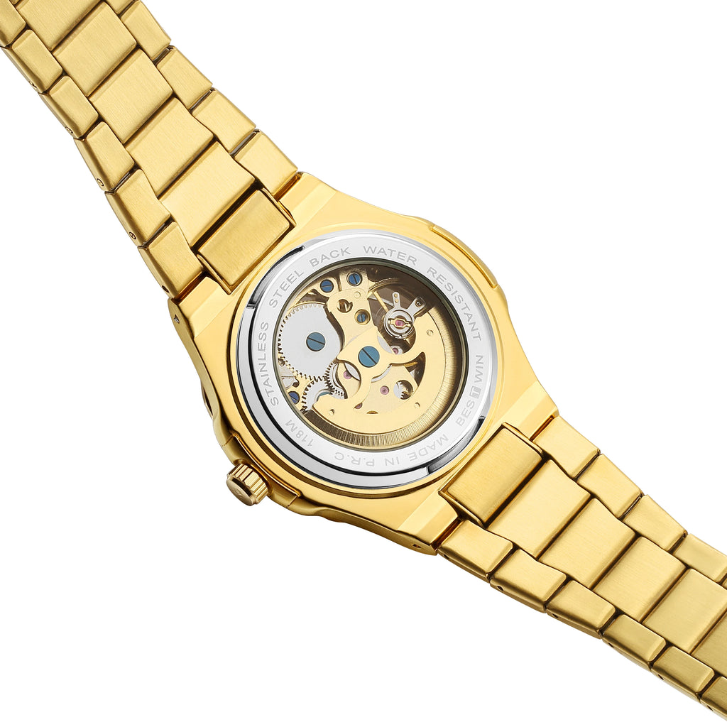 Gorben Mechanical Wristwatch Skeleton Stainless Steel Sapphire glass