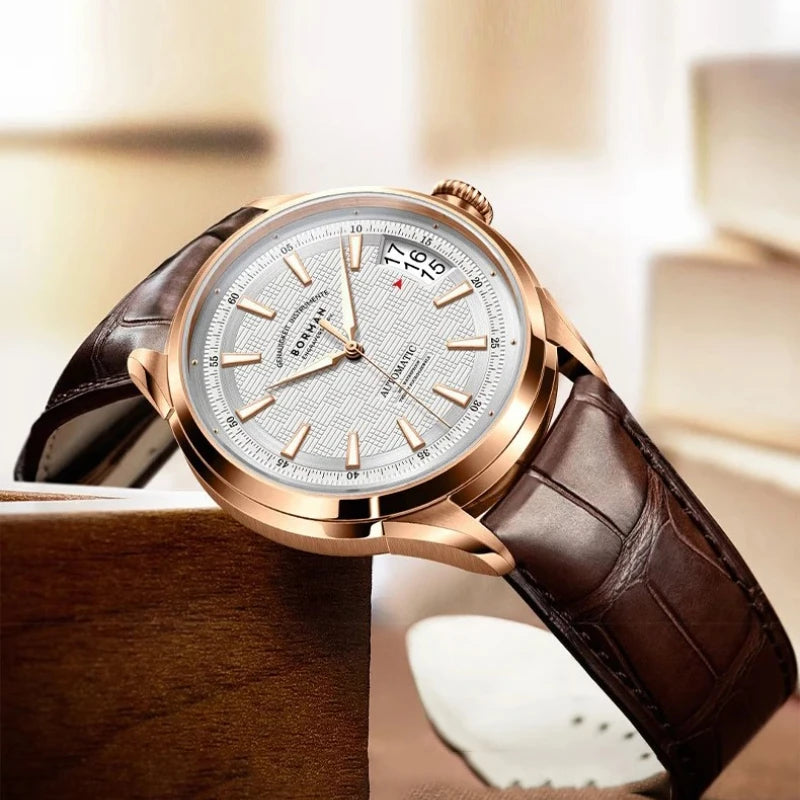 BORMAN Men's Automatic Watch - 42.5mm Luxury Mechanical Wristwatch with Sapphire Crystal