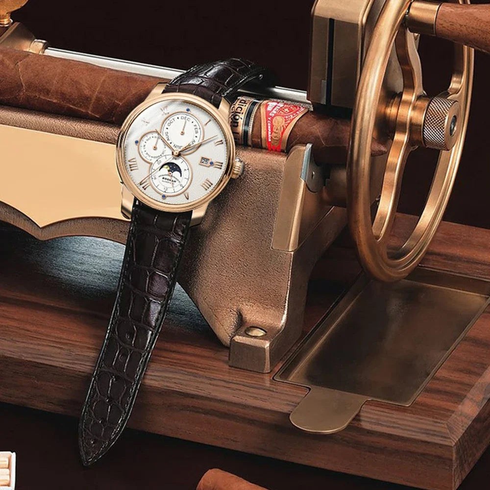 Borman Automatic Watch Self Wind Mechanical Wristwatch Fashion 50M Waterproof Sapphire