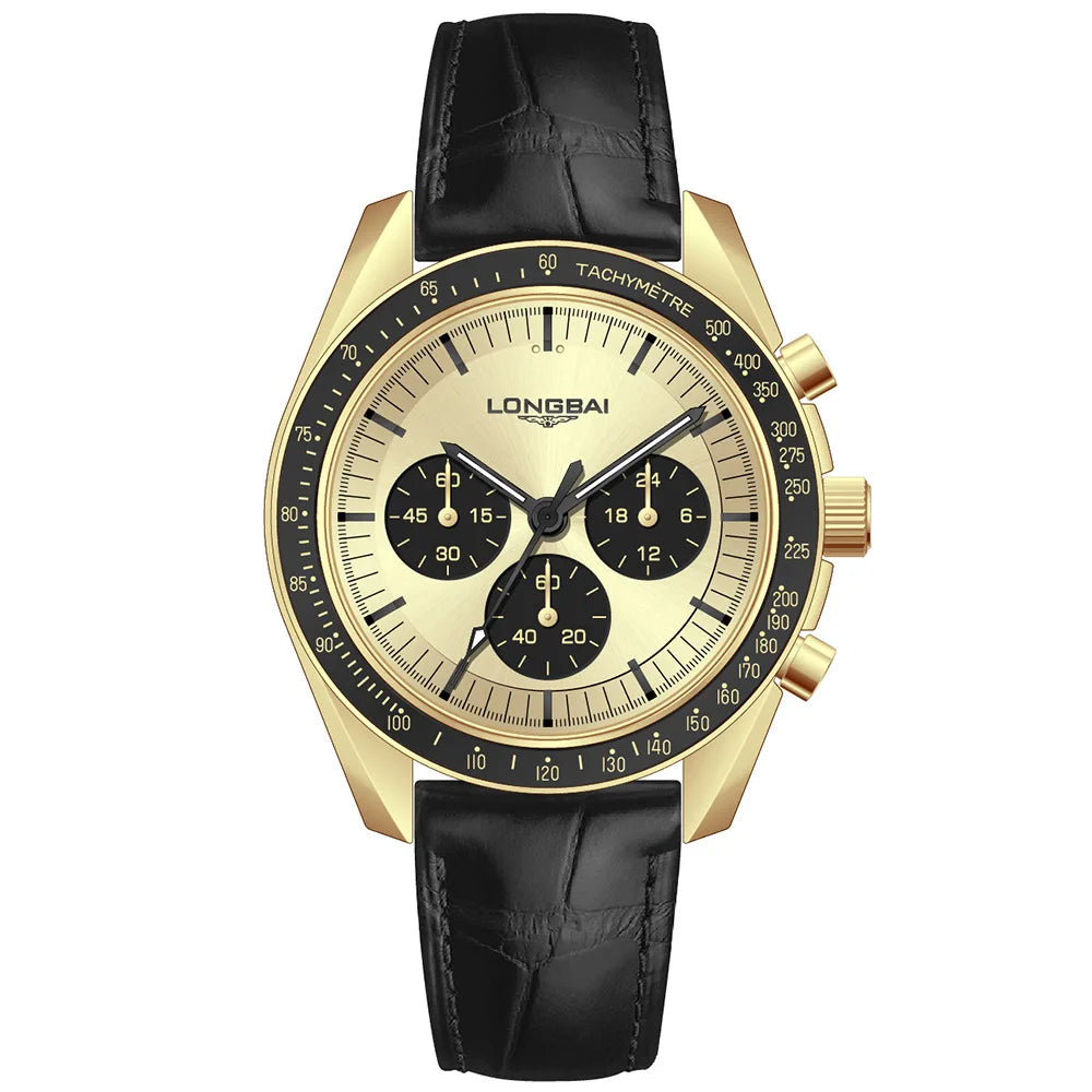 Longbai Premium Waterproof Quartz Watch - 40mm Men's Fashion Timepiece 9