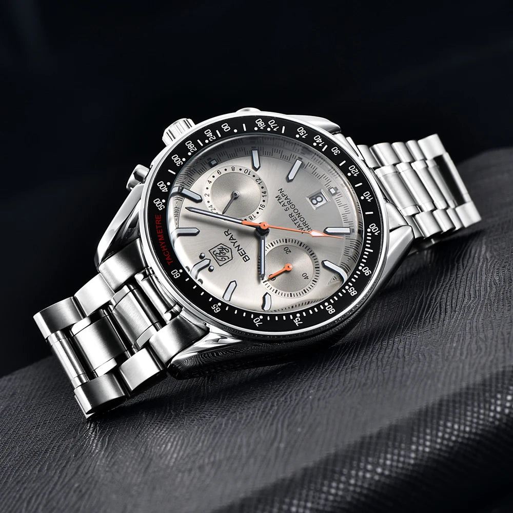 BENYAR Mens Watch Luxury Quartz Chronograph Automatic