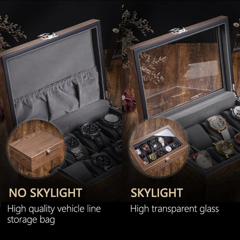 Walnut Watch Case Storage Box