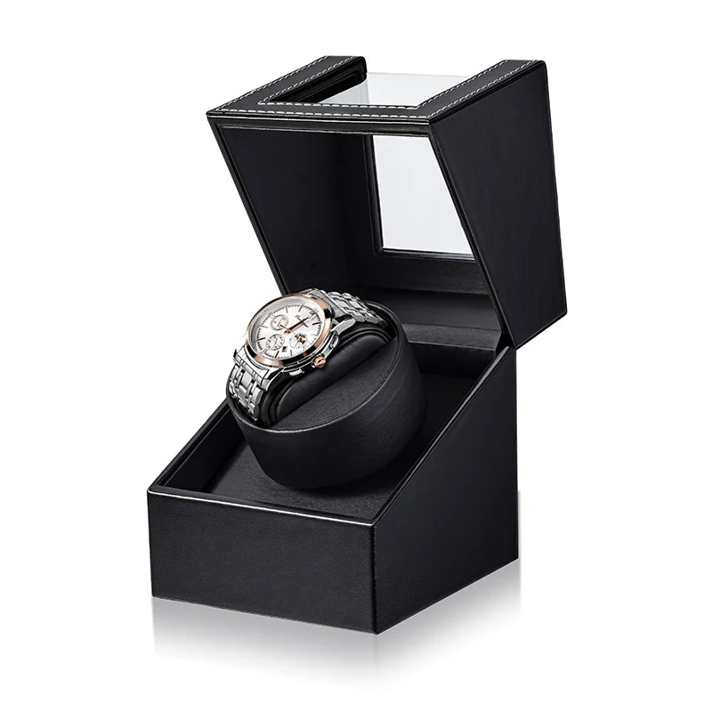 Classic Single Watch Winder for Automatic Watches Black