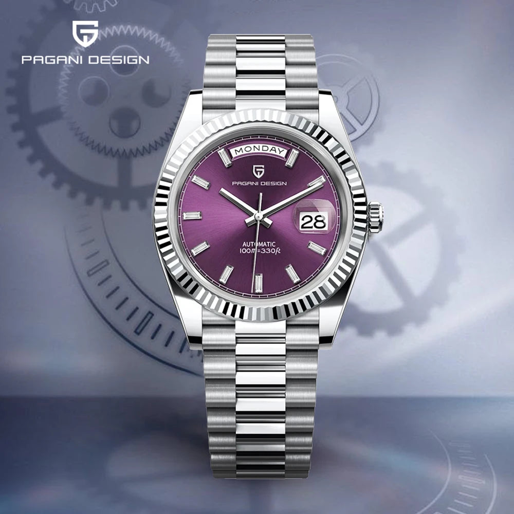 PAGANI DESIGN 40mm Men's Automatic Watch - NH36A Mechanical Movement with Sapphire Crystal