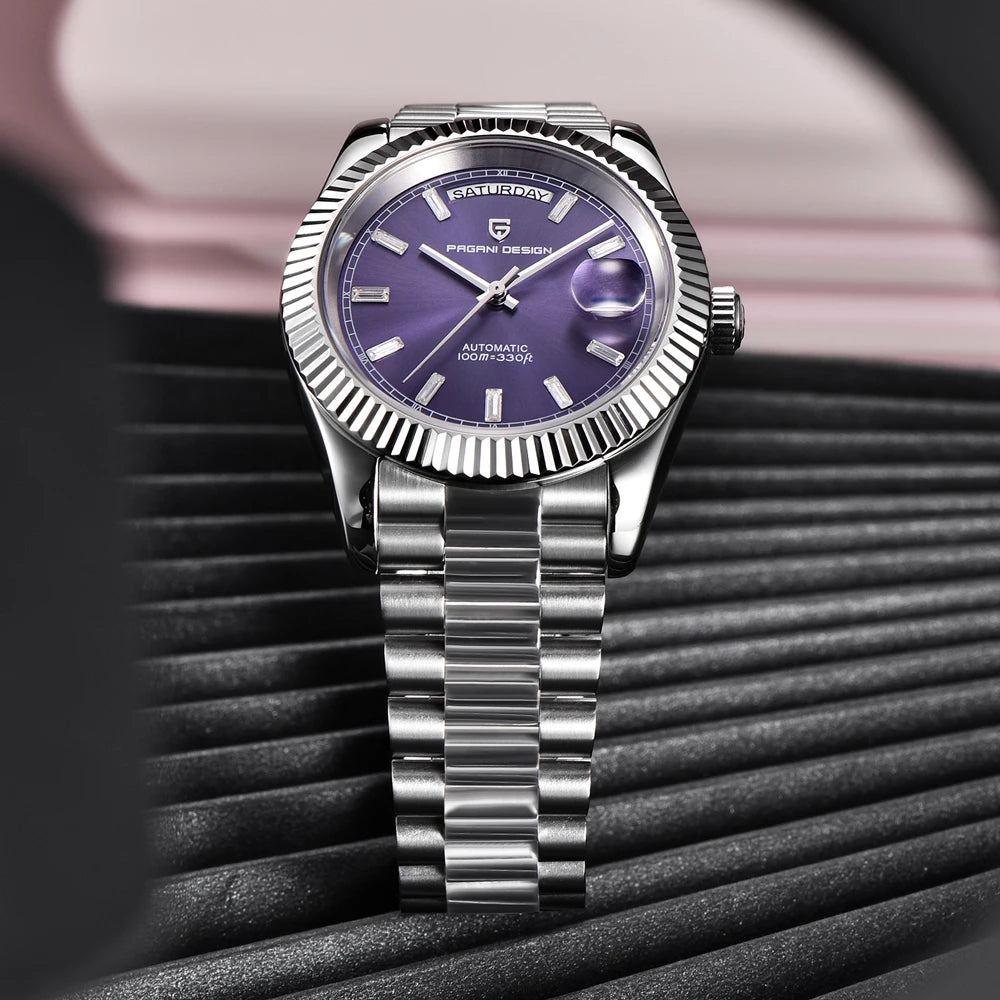 PAGANI DESIGN 40mm Men's Automatic Watch - NH36A Mechanical Movement with Sapphire Crystal