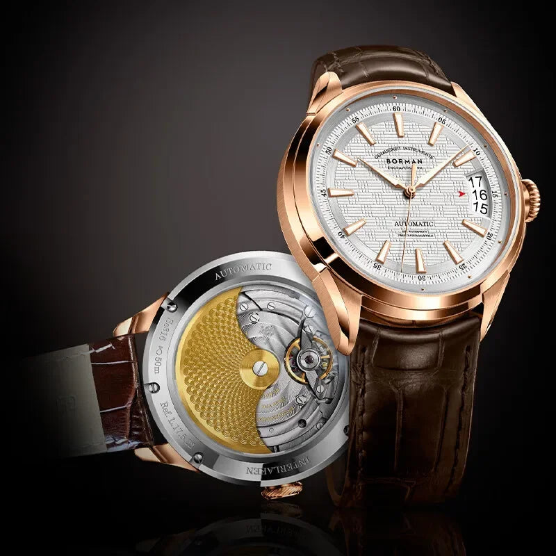 BORMAN Men's Automatic Watch - 42.5mm Luxury Mechanical Wristwatch with Sapphire Crystal