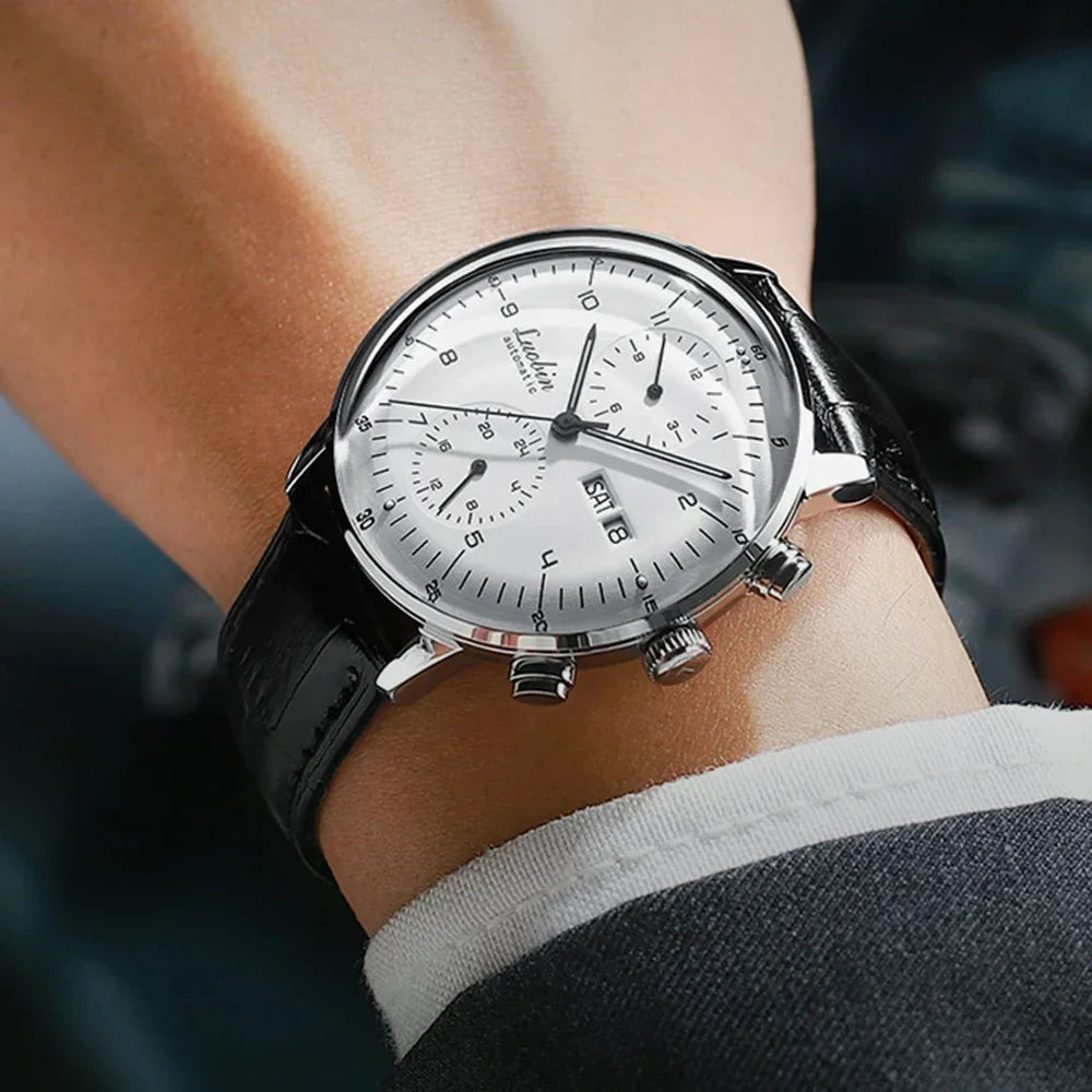 Mens Fashion Mechanical Watch Automatic Wristwatch Stainless Steel