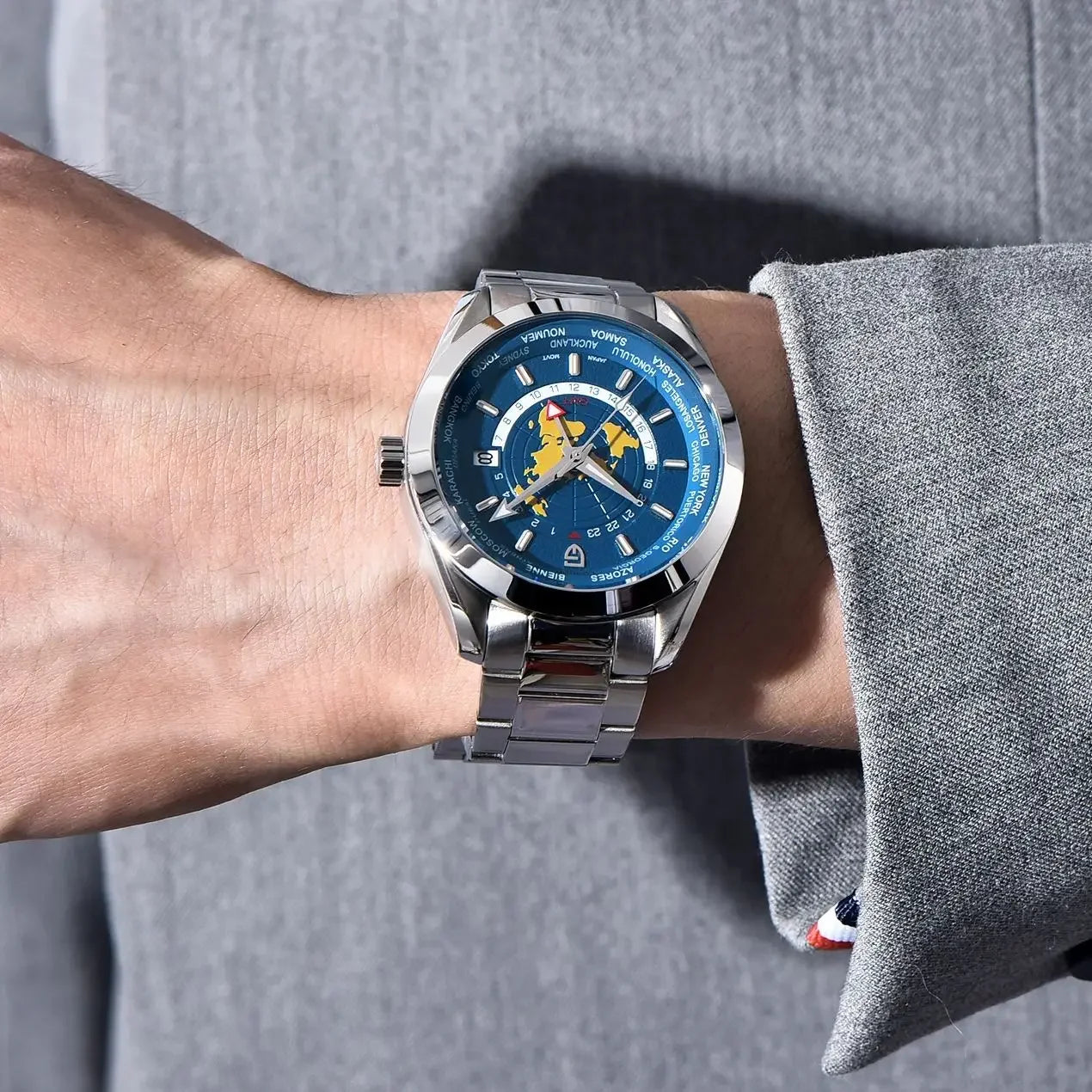 PAGANI DESIGN GMT World Time Watch - 38mm Automatic Men's Luxury Timepiece