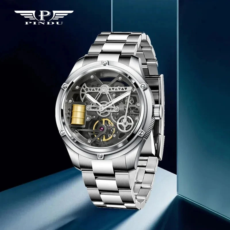 Pindu Design Mens Watch Sapphire glass 8215+Box