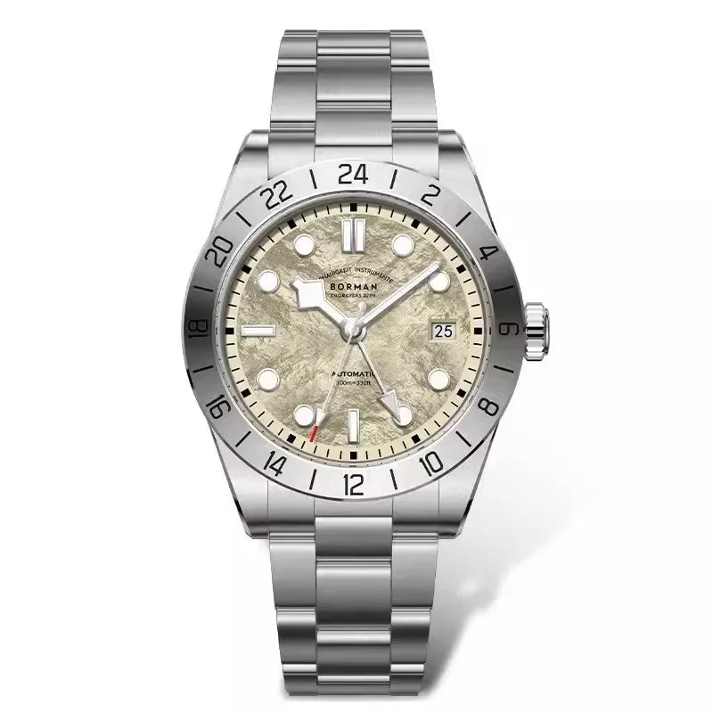 BORMAN GMT Mountain Dial Automatic Watch - Seiko NH34A Movement with Sapphire Crystal