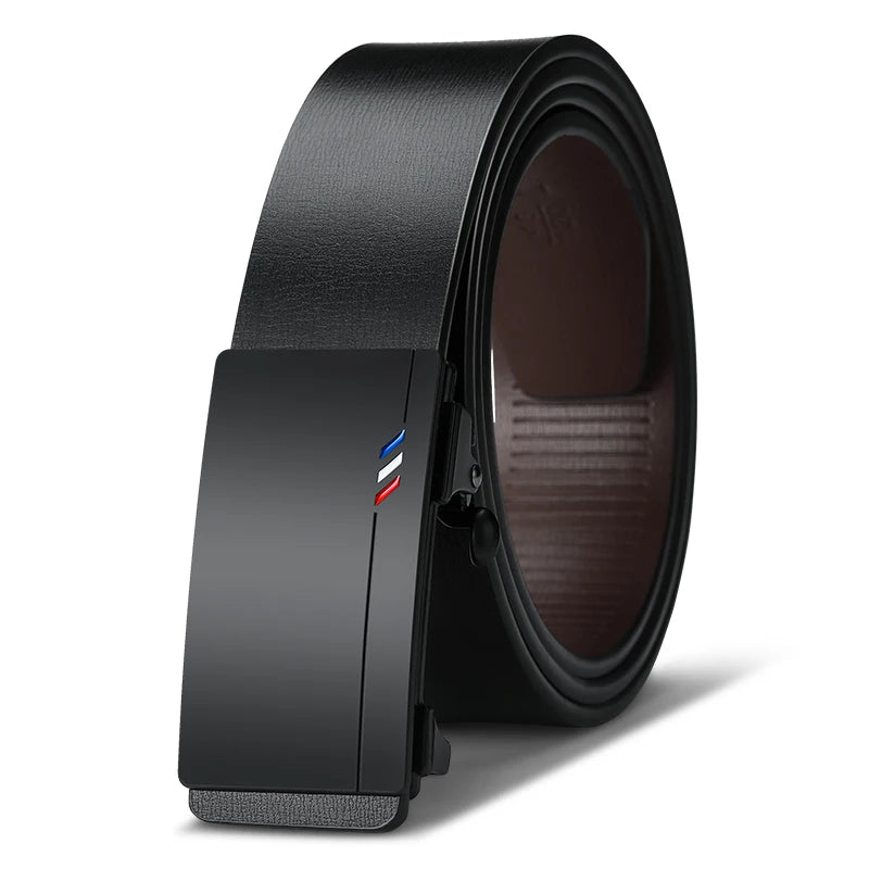 Men's Leather Belt Cowskin Black belt 105-160cm Plus Size Jeans Belt POLO-24-WY