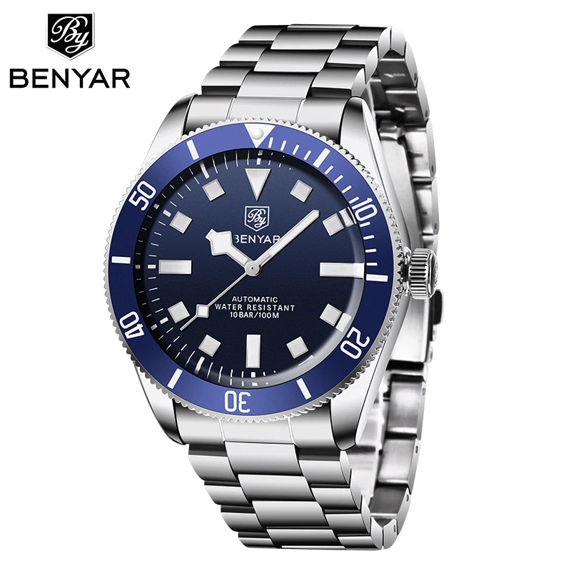 Benyar luxury Men's Watch BB58 Waterproof wristwatch Blue