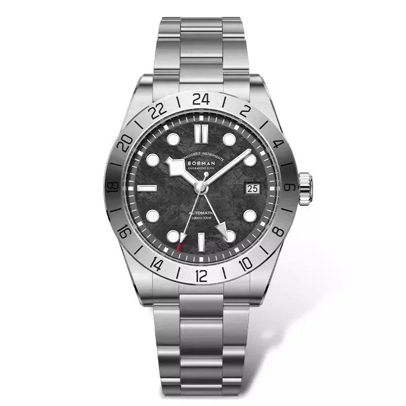 BORMAN GMT Mountain Dial Automatic Watch - Seiko NH34A Movement with Sapphire Crystal