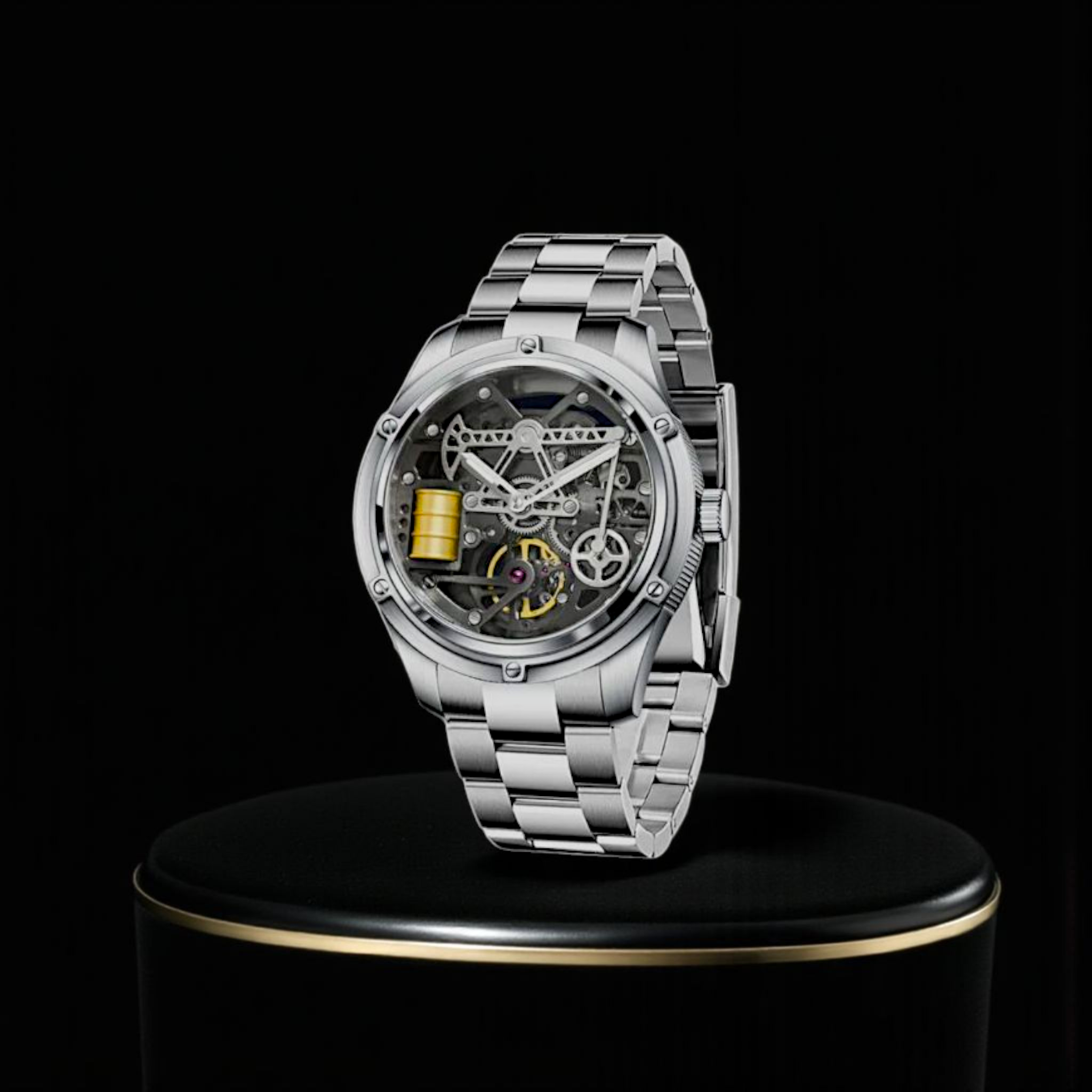 Pindu Design 44mm Mens Watch Sapphire glass 8215+Box