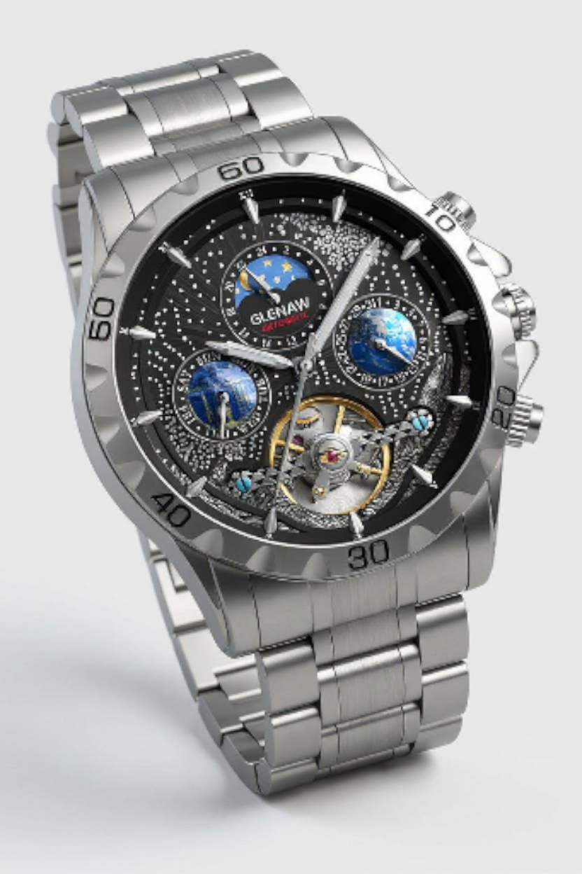 GLENAW Design Mens Watche Waterproof Mechanical Watch