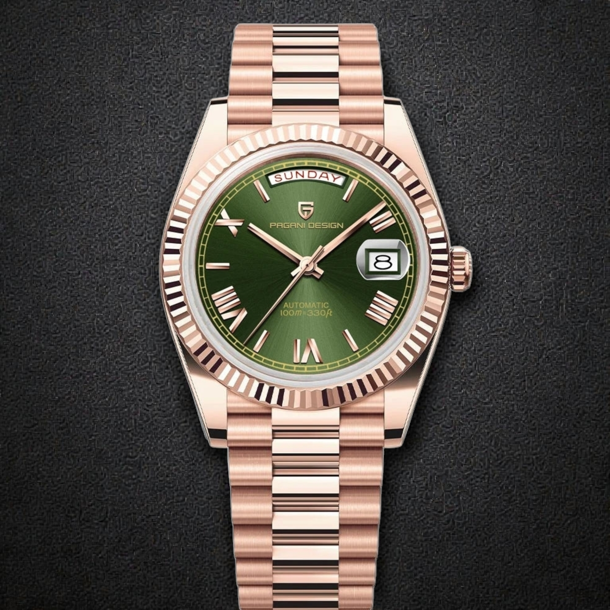 PAGANI DESIGN 40mm Men's Automatic Watch - NH36A Mechanical Movement with Sapphire Crystal